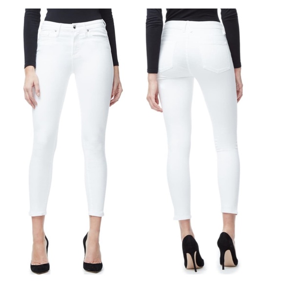 American Good Legs High Rise Crop White 